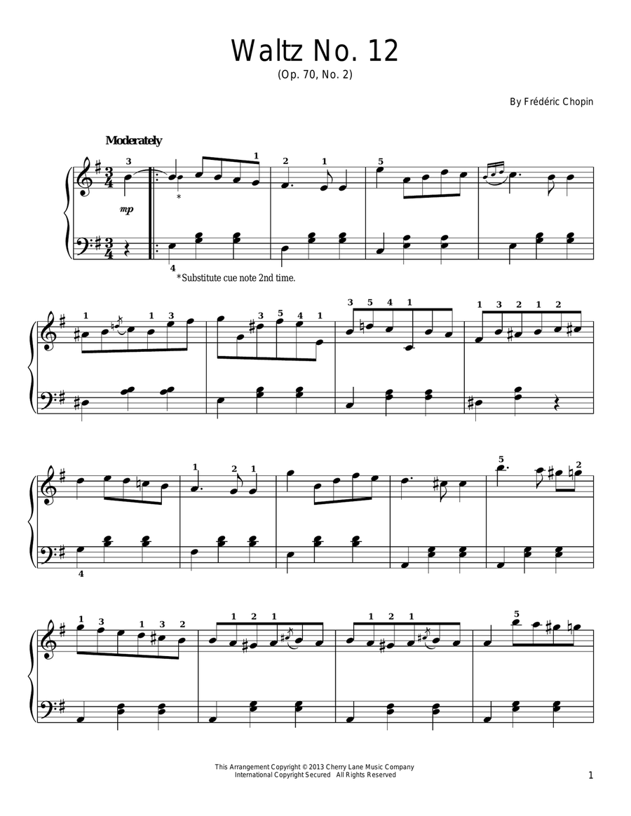 Waltz No. 12, Op. 70, No. 2