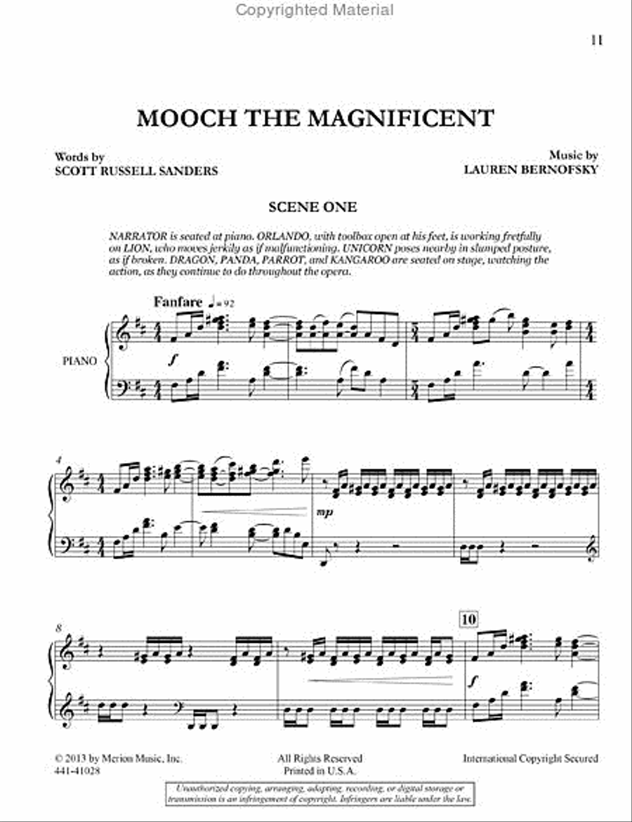 Mooch The Magnificent Mooch The Magnificent Voice scores gallery preview page 2