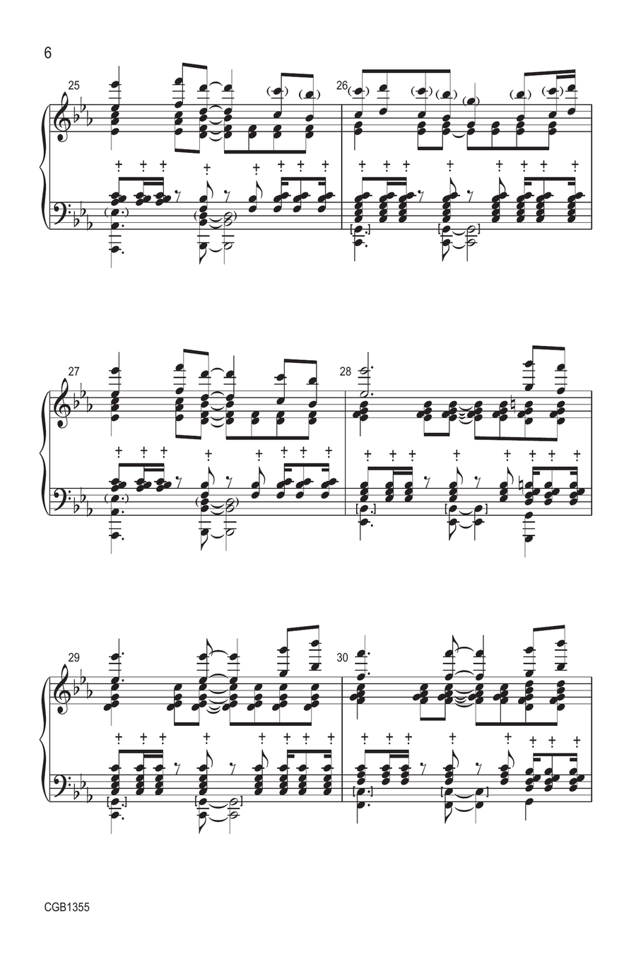 Come, Thou Fount of Every Blessing Handbell Choir scores gallery preview page 6