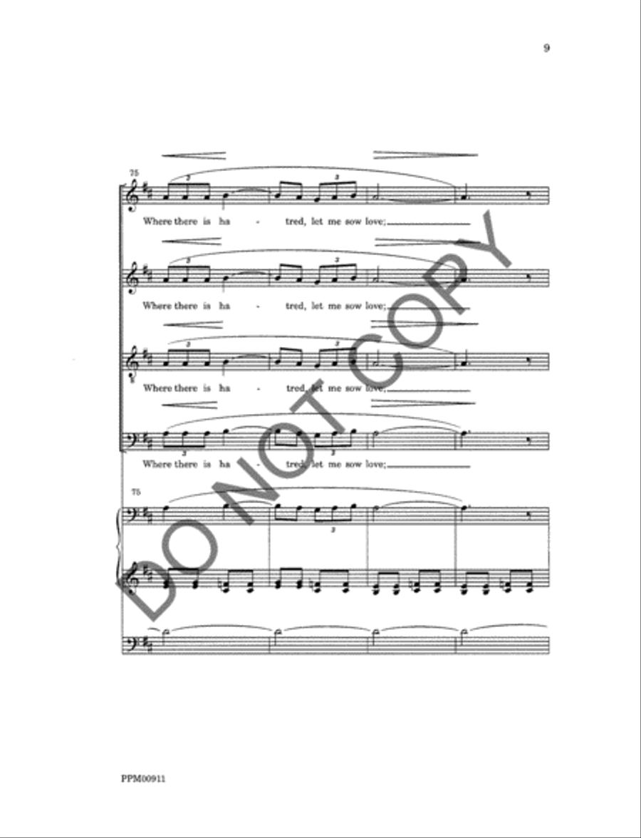 Prayer of St. Francis 4-Part scores gallery preview page 10