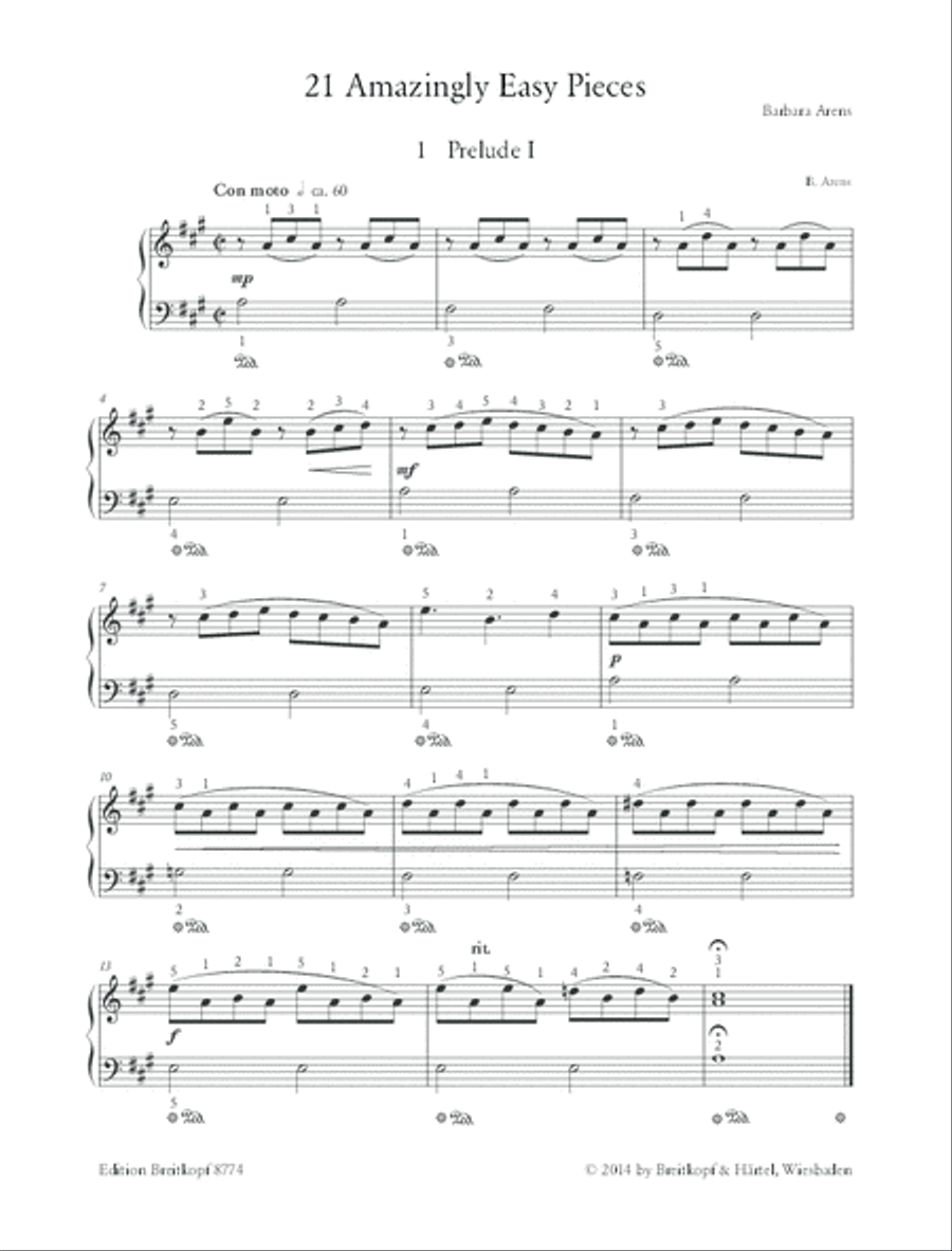 21 Amazingly Easy Pieces Piano Solo scores gallery preview page 2