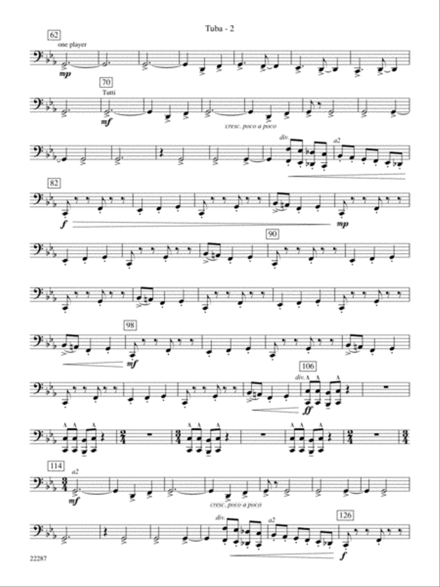 Primordial Overture: Tuba Concert Band scores gallery preview page 2