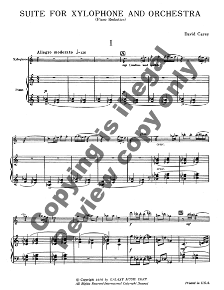 Suite for Xylophone & Orchestra Chamber Orchestra scores gallery preview page 9