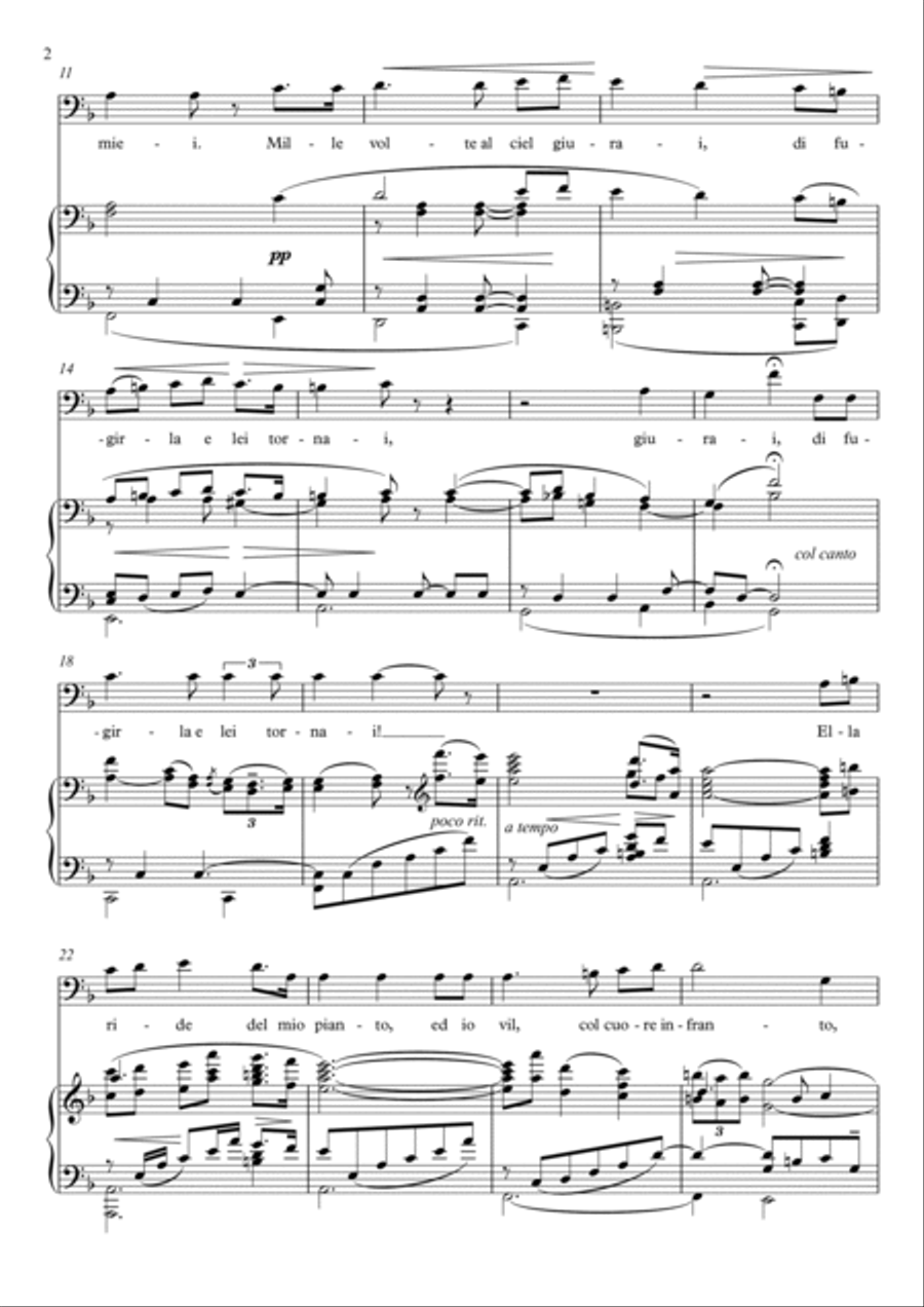 Questo amor, vergogna mia - Edgar (F Major) Voice Solo scores gallery preview page 3