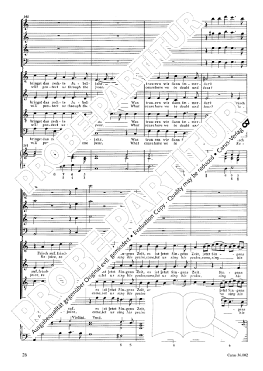 The newly born child (Das neugeborne Kindelein) 4-Part scores gallery preview page 27