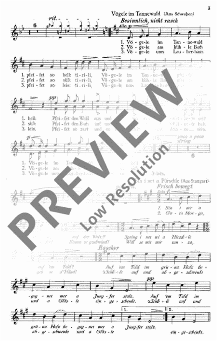 Liederreigen nach Volksweisen Women's Choir scores gallery preview page 4