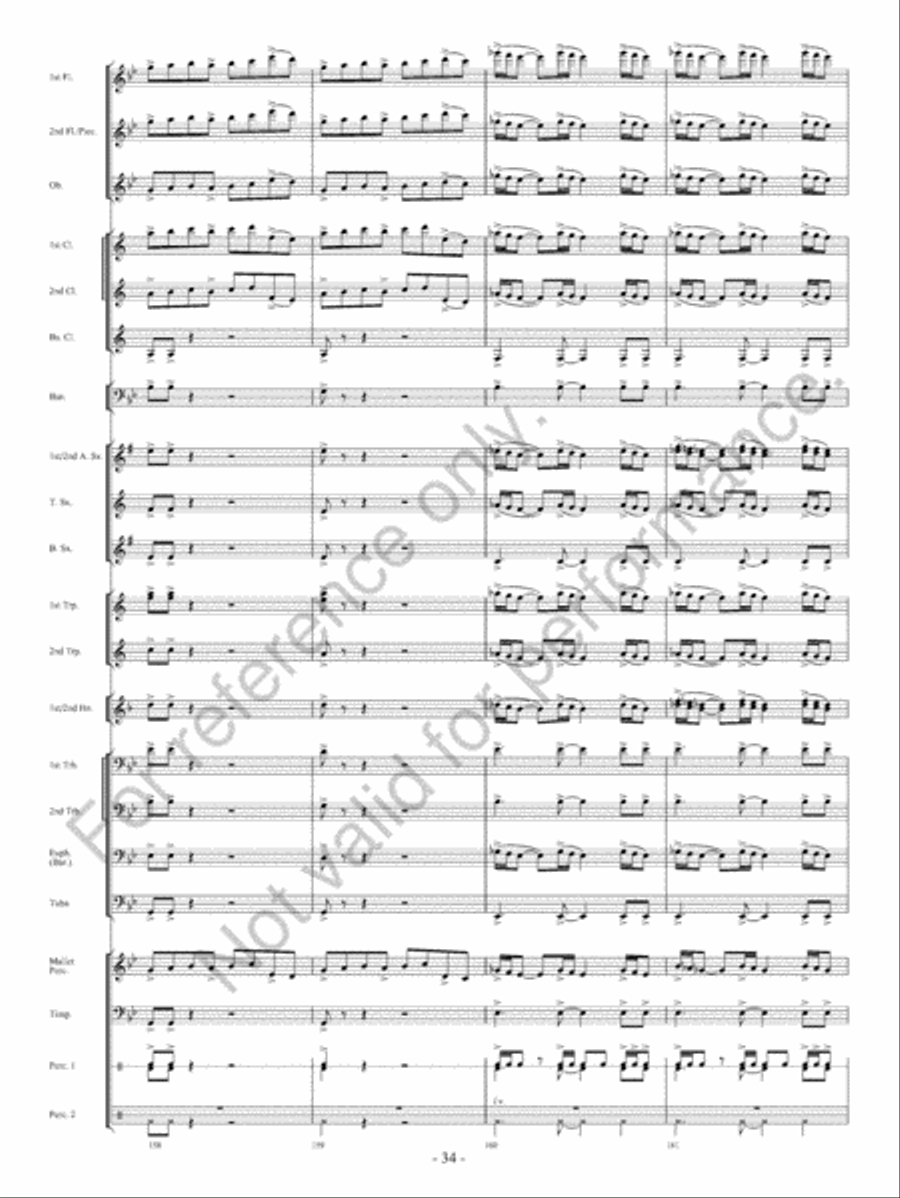 Of Heroes And Demons Concert Band scores gallery preview page 35