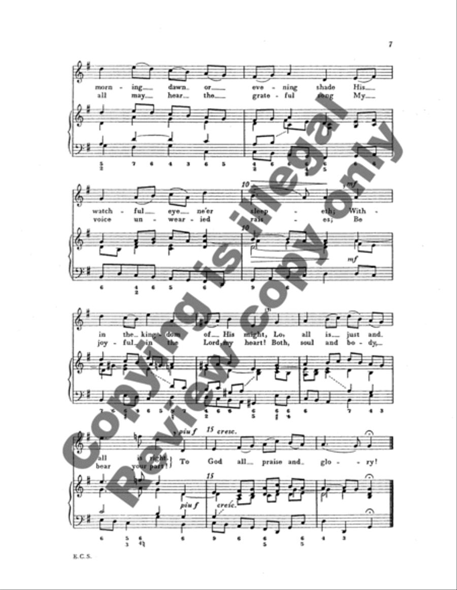 Schemelli Gesangbuch: Five Sacred Songs Unison Choir scores gallery preview page 12