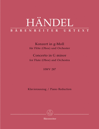 Concerto for Flute (Oboe) and Orchestra g minor HWV 287