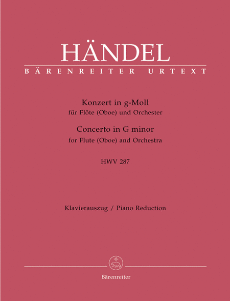 Concerto for Flute (Oboe) and Orchestra g minor HWV 287