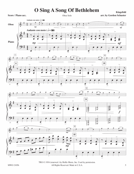 Three Christmas Solos-Oboe, Vol. 2