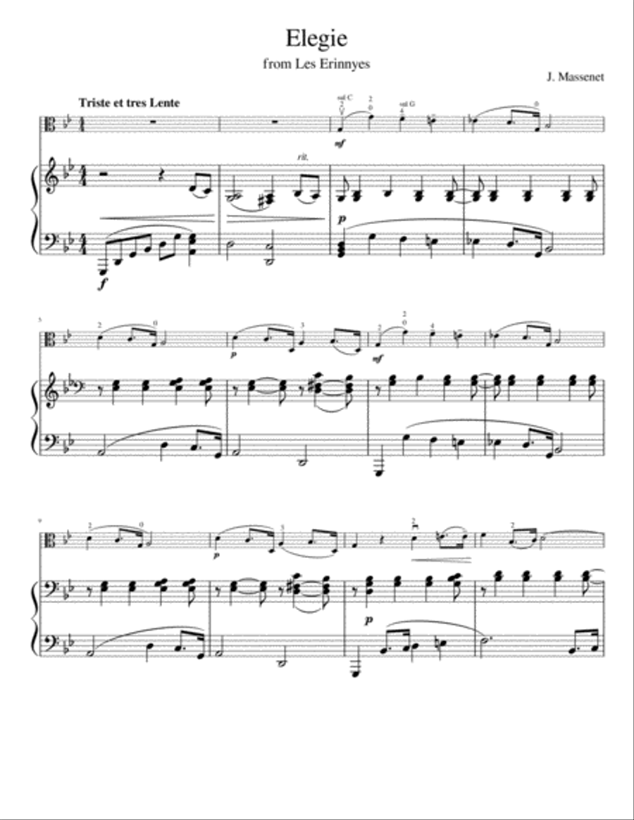 Elegie from Les Errinyes Elegie from Les Errinyes Viola scores gallery preview page 2