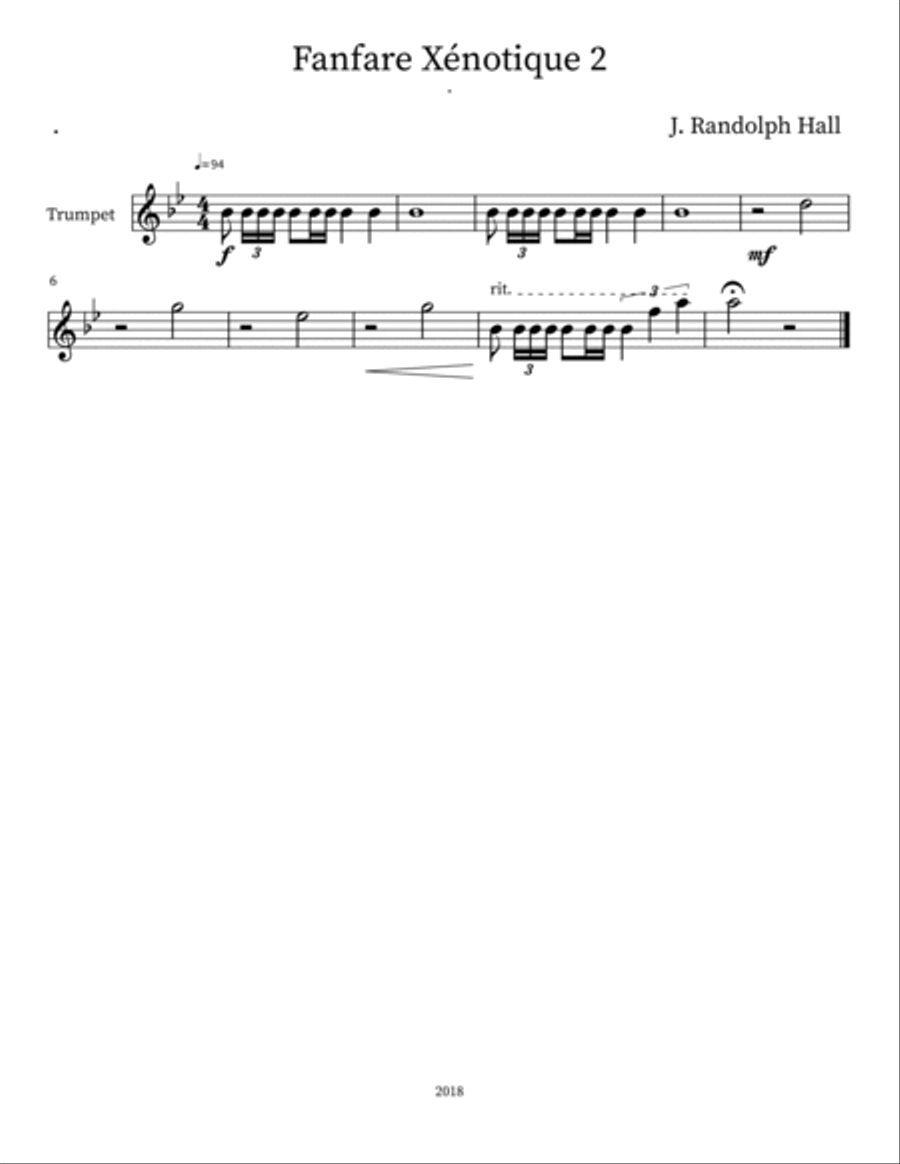 Fanfare Xénotique 2 Small Ensemble scores gallery preview page 5