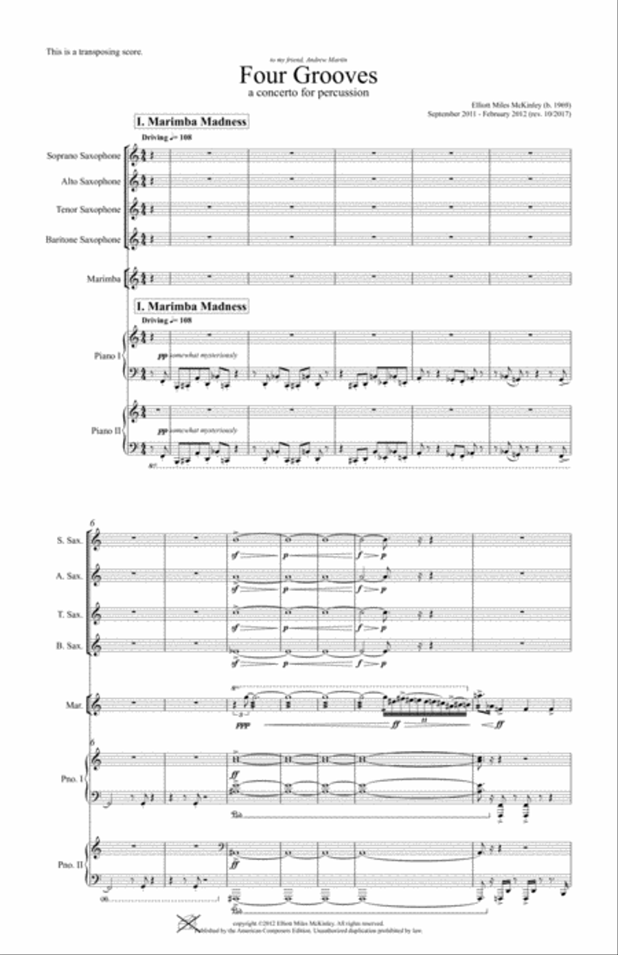 [McKinley] Four Grooves Small Ensemble scores gallery preview page 5