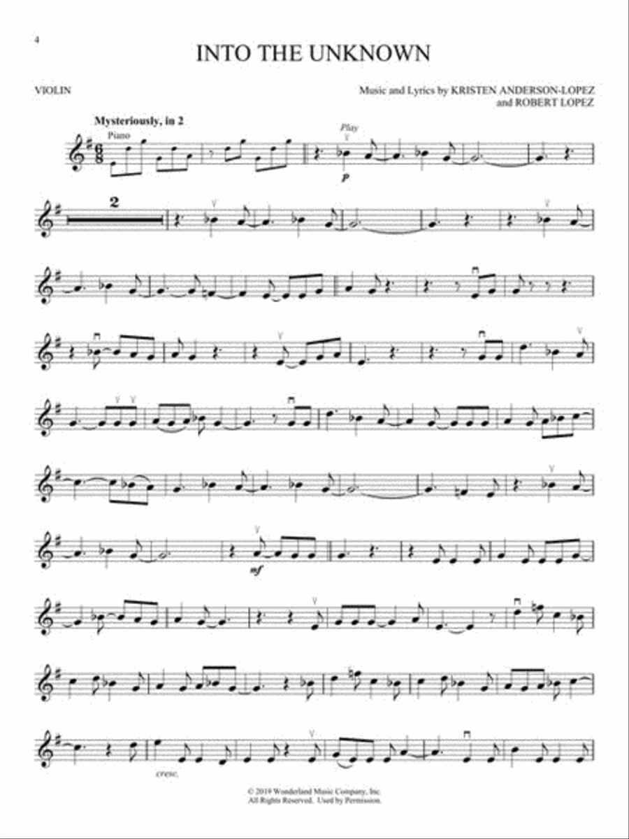 Frozen 2 Violin Play-Along Violin Solo scores gallery preview page 4