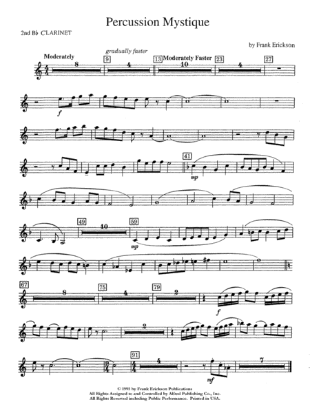 Percussion Mystique: 2nd B-flat Clarinet