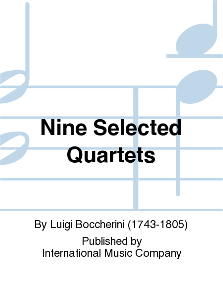 Nine Selected Quartets Nine Selected Quartets String Quartet scores gallery preview page 1