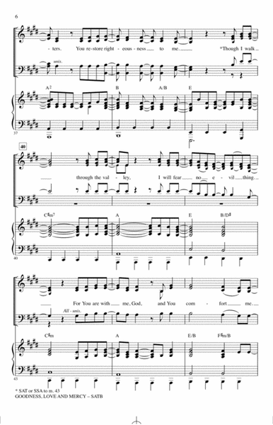 Goodness, Love And Mercy (arr. David Angerman)