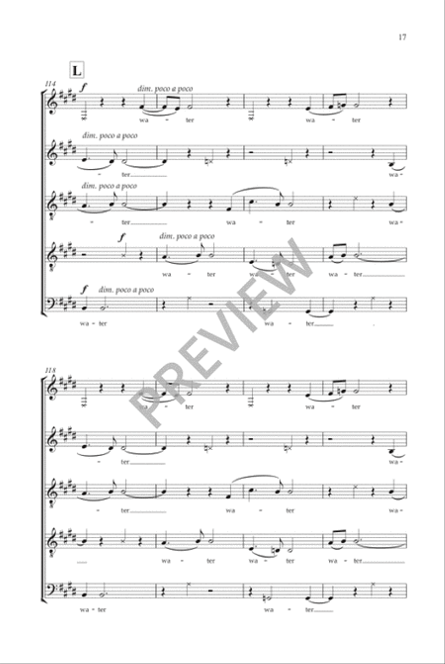 Water Water Choir scores gallery preview page 18