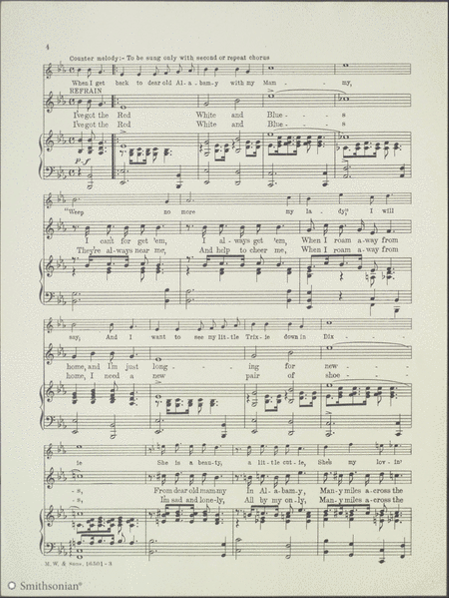 I've Got the Red White and Blues Piano, Vocal scores gallery preview page 4