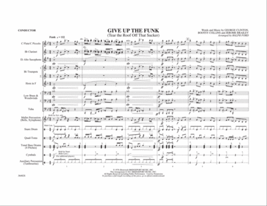 Give Up the Funk Marching Band scores gallery preview page 2