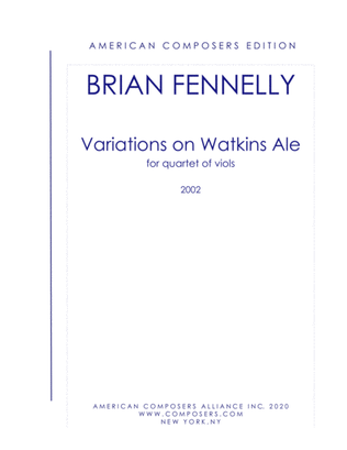 [Fennelly] Variations on Watkins Ale