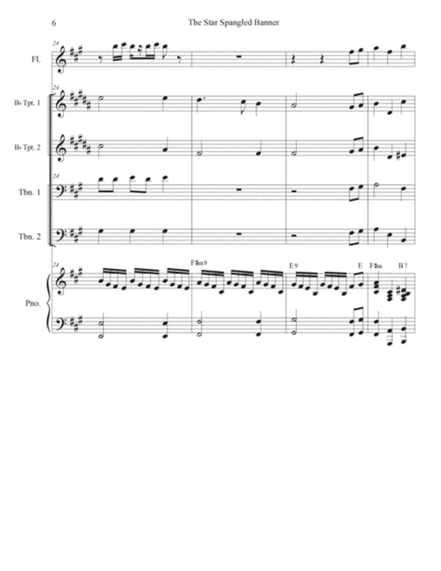 The Star Spangled Banner (Brass Quartet and Piano - Alternate Version) image number null