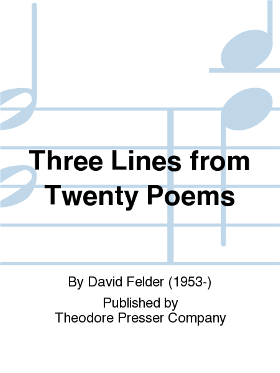 Three Lines From Twenty Poems English Horn scores gallery preview page 1