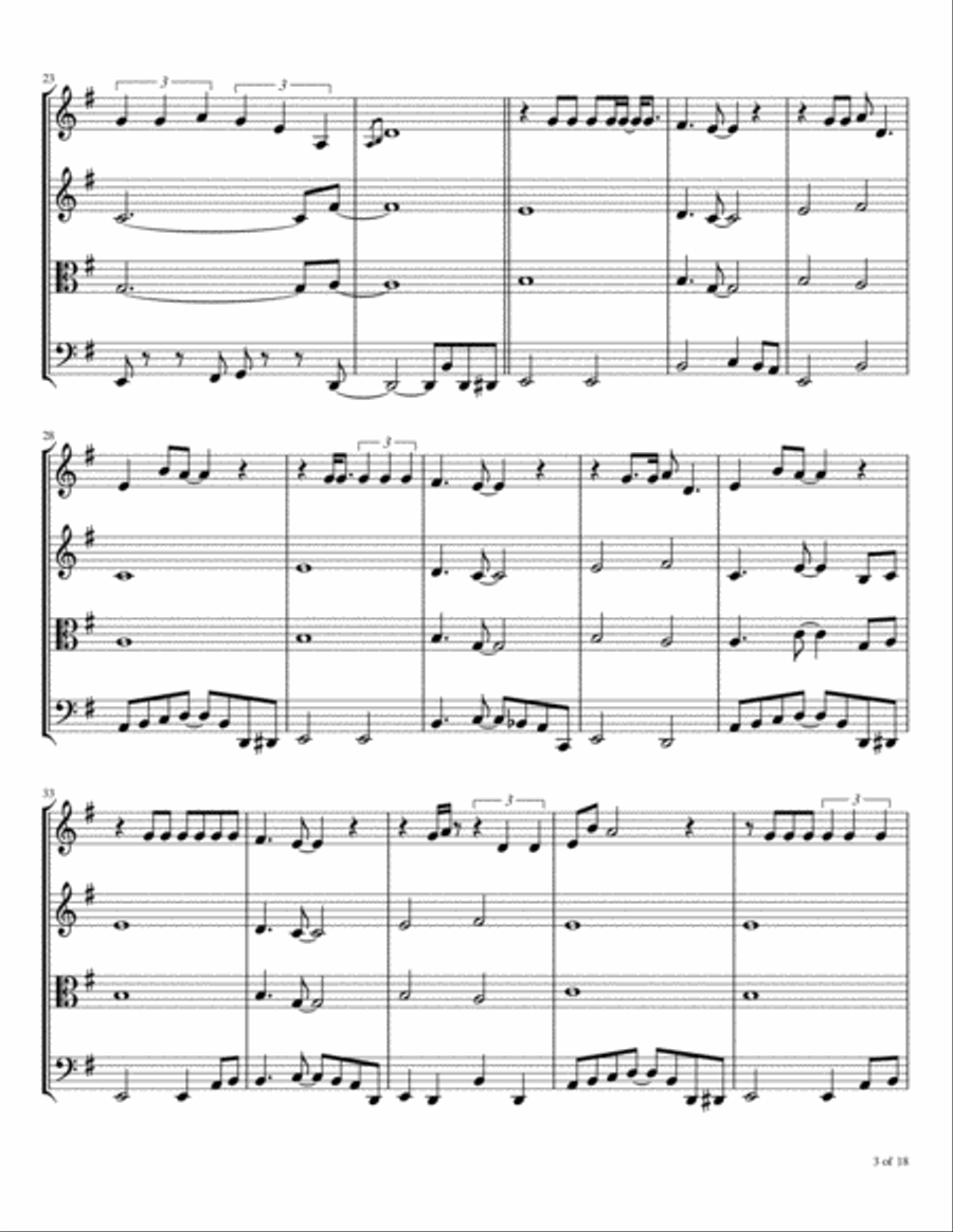 Private Dancer String Quartet scores gallery preview page 4