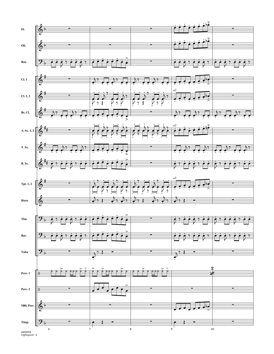 Lightspeed - Full Score Concert Band scores gallery preview page 4