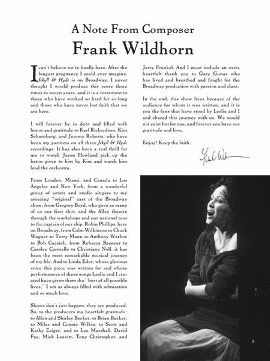 Jekyll & Hyde – The Musical Piano, Vocal, Guitar scores gallery preview page 8