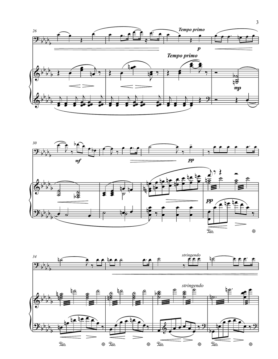 Don José's Aria from the opera Carmen for Trombone and Piano Piano scores gallery preview page 4