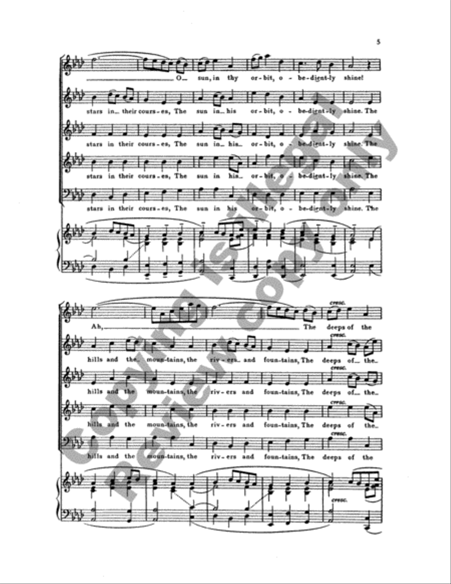 Let All Things Now Living 4-Part scores gallery preview page 6