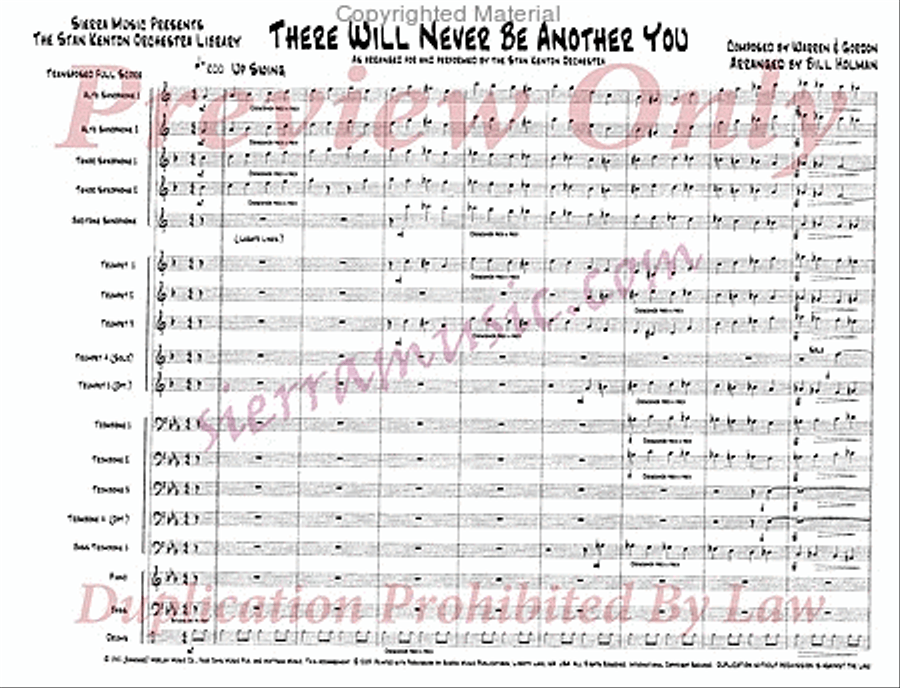 There Will Never Be Another You Jazz Ensemble scores gallery preview page 2