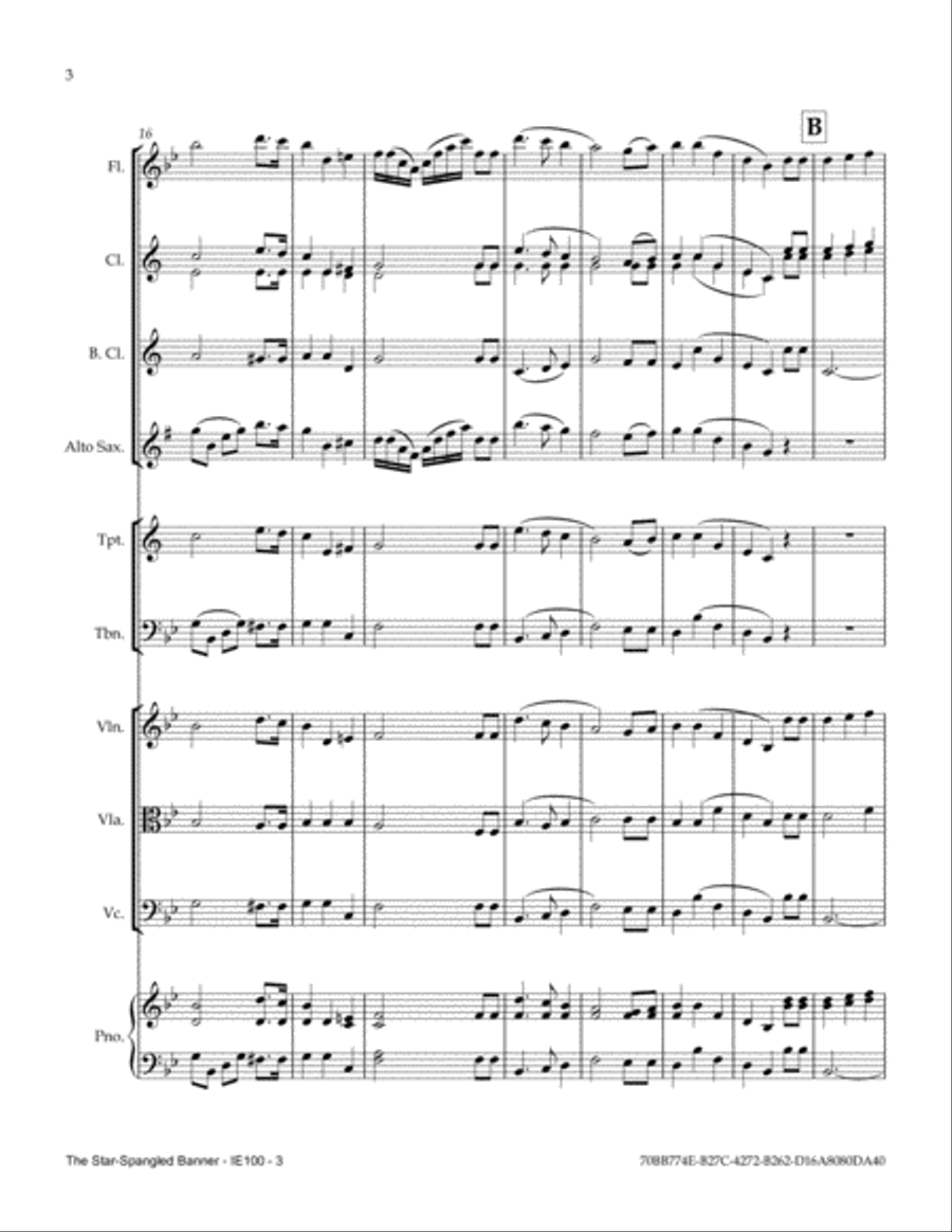 The Star-Spangled Banner (US National Anthem) Full Orchestra scores gallery preview page 4