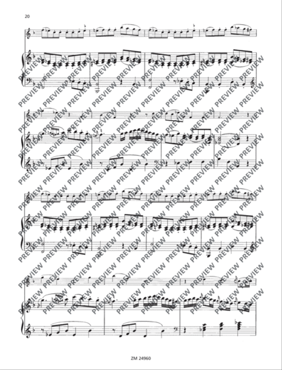 Sonata F major KV 376 (374d) Flute Solo scores gallery preview page 21