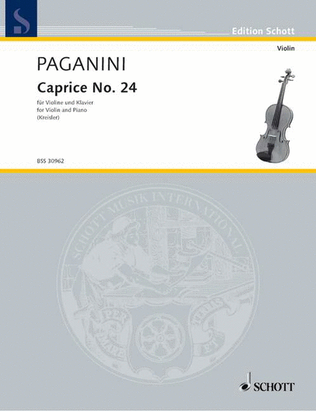 Book cover for Kreisler Mw14 Paganini Caprice No.24 Vln