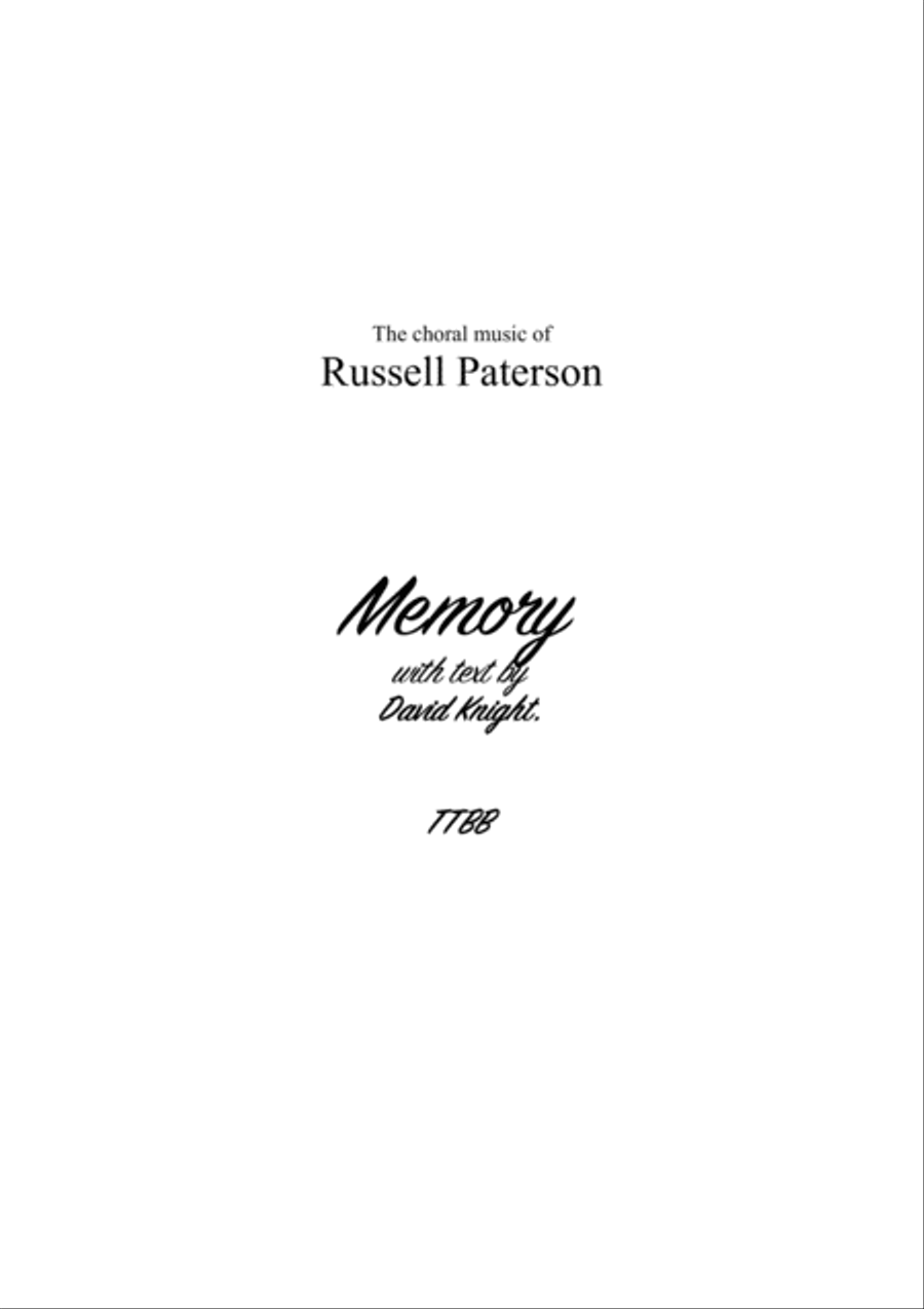 Memory Memory TTBB scores gallery preview page 1