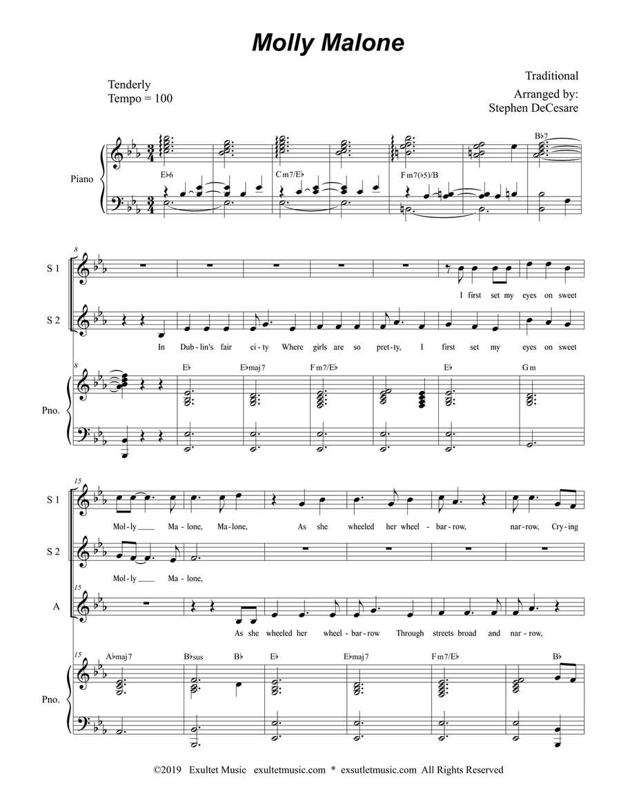 Molly Malone (for SSA) SSA scores gallery preview page 2