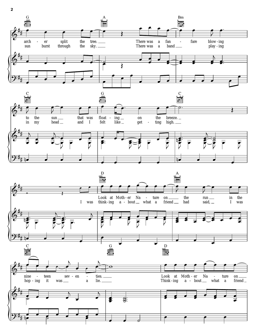 After The Gold Rush Piano, Vocal, Guitar scores gallery preview page 2