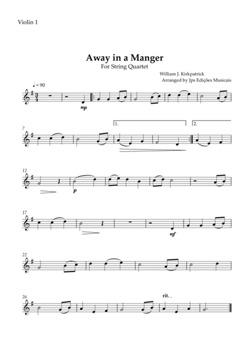 Away in a Manger for String Quartet image number null