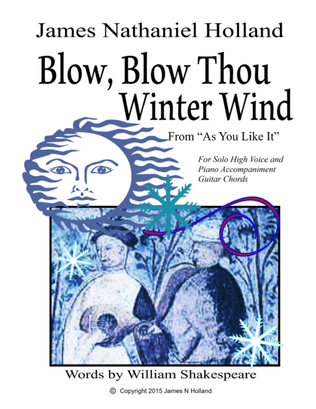 Blow Blow Thou Winter Wind Jazz Version arranged for Solo High Voice