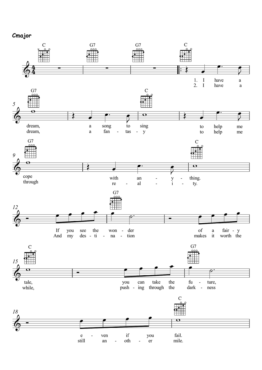 I Have A Dream Acoustic Guitar scores gallery preview page 3