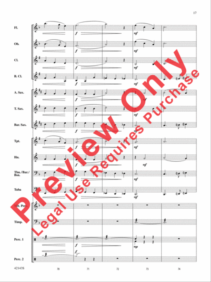 The Christmas Truce of 1914 Concert Band scores gallery preview page 17