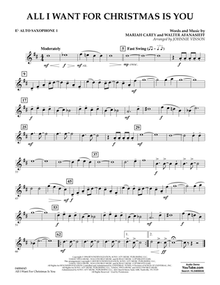 Book cover for All I Want For Christmas Is You (arr. Johnnie Vinson) - Eb Alto Saxophone 1