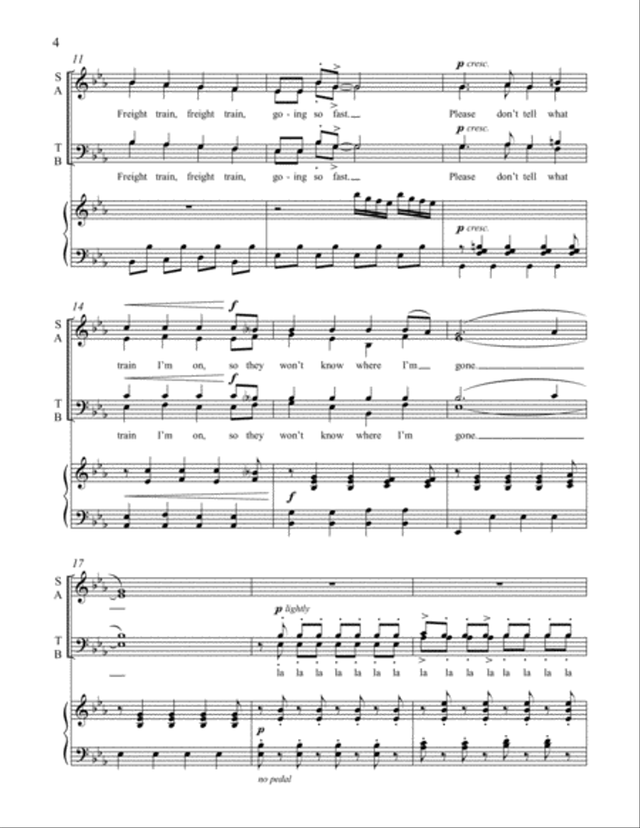 Freight Train 4-Part scores gallery preview page 3