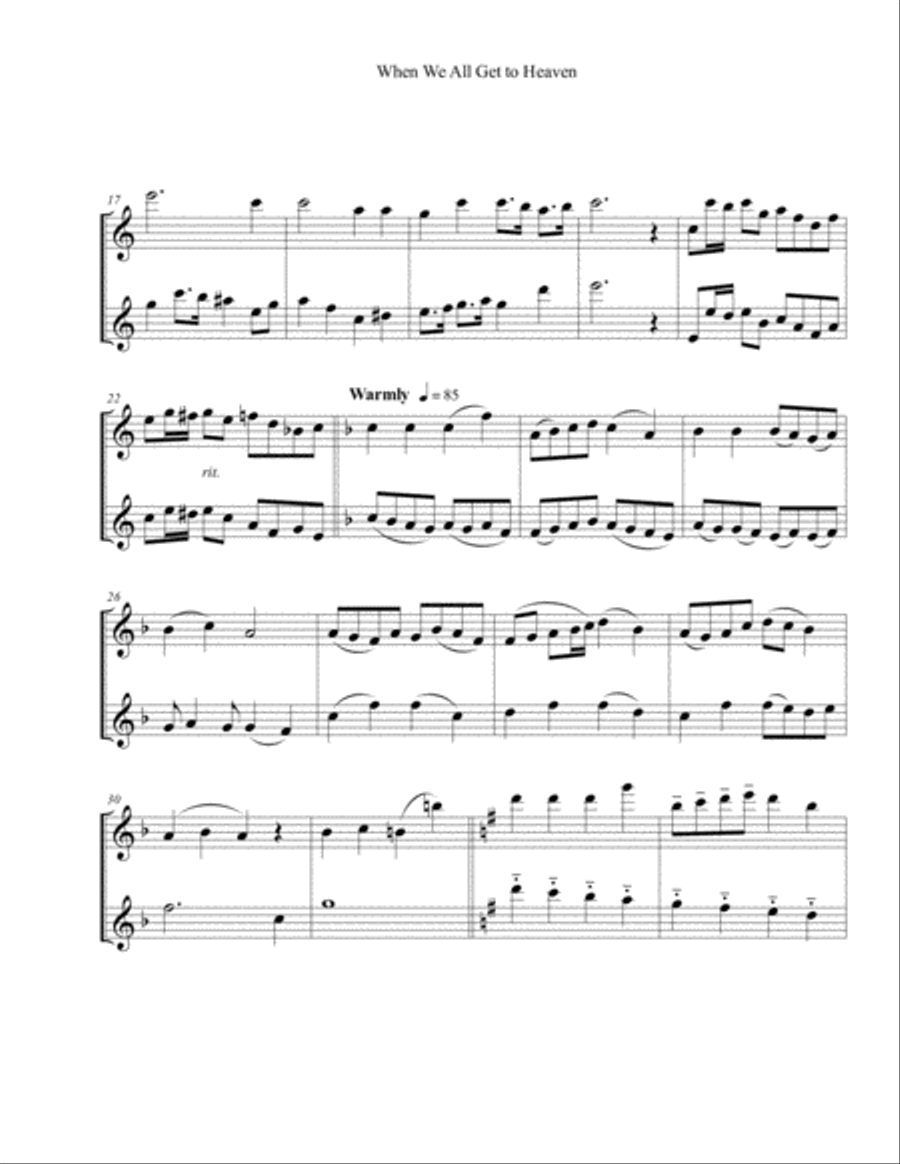 When We All Get to Heaven Flute Duet scores gallery preview page 3