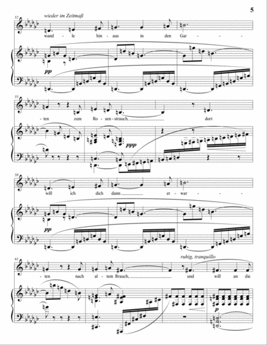 STRAUSS: Heimliche Aufforderung, Op. 27 no. 3 (in 3 low keys: G-flat, F, E major)