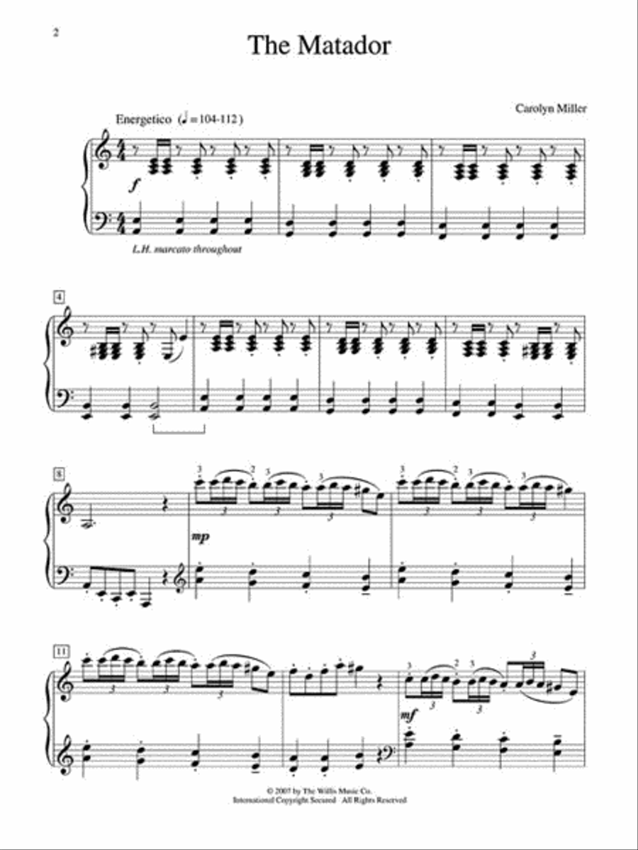 The Matador Piano scores gallery preview page 2
