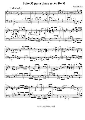 Baroque suite nº33 for piano in D Major